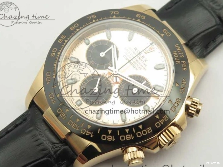 Leather 1:1 Gold Noob Rose Daytona RG Dial Edition SA4130 Best Strap On 116515 0416